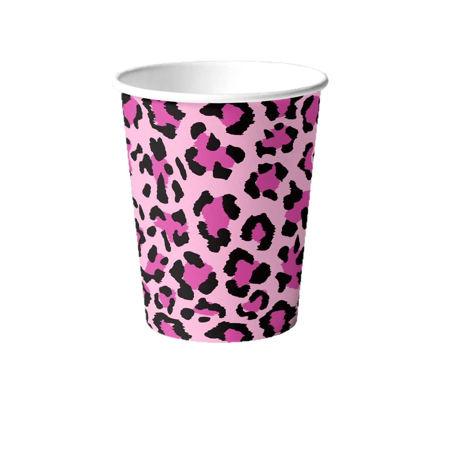 Wholesale Pink leopard theme birthday party tableware arrangement disposable paper towels and cups