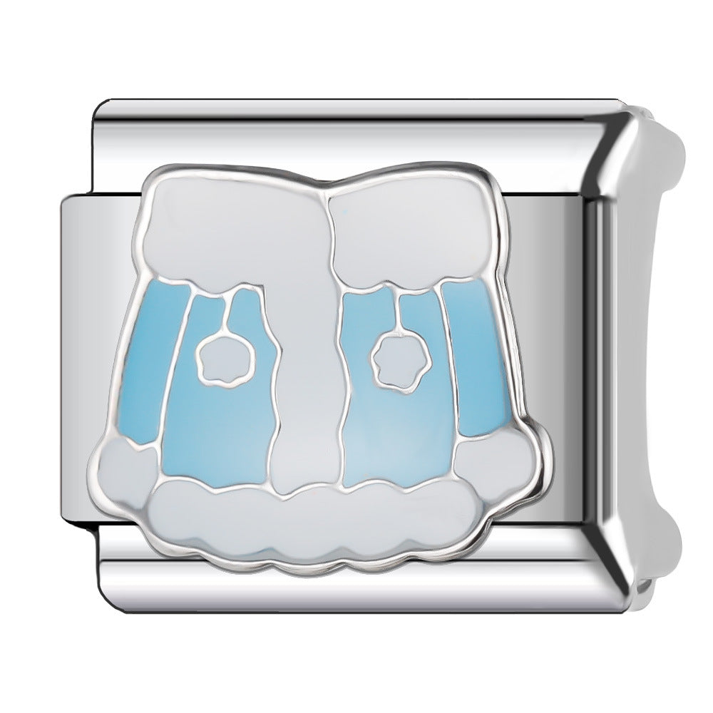 Wholesale Italian Charm Bracelet 9mm DIY Splicing Stainless Steel Christmas Elements Composable Bracelet