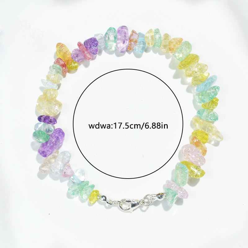 Wholesale Bohemian Colored Natural Stone Crushed Stone Bracelet ACC-BT-XA001