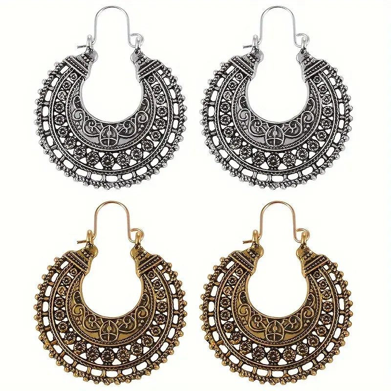 Wholesale  Bohemian Hollow Carved Earrings