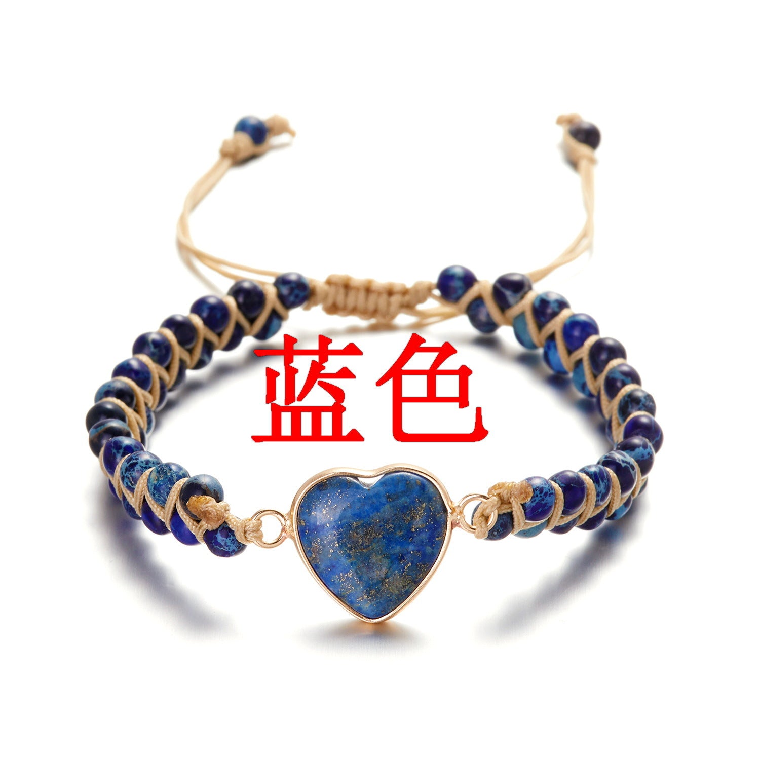 Wholesale hand-woven double-layer winding stone bracelet