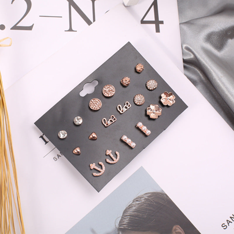 Wholesale Alloy 9 pairs/ set earrings set