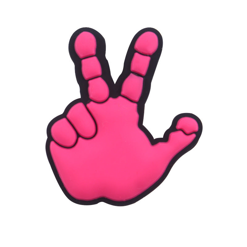 Wholesale 5pcs Cartoon Palm Silicone Focal Beads ACC-BDS-GuangTian037