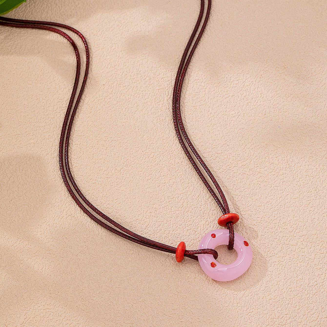Wholesale Trendy Long Colorful Beaded Layering Necklace With Fresh Flower Pendant For Women Jewelry Accessory