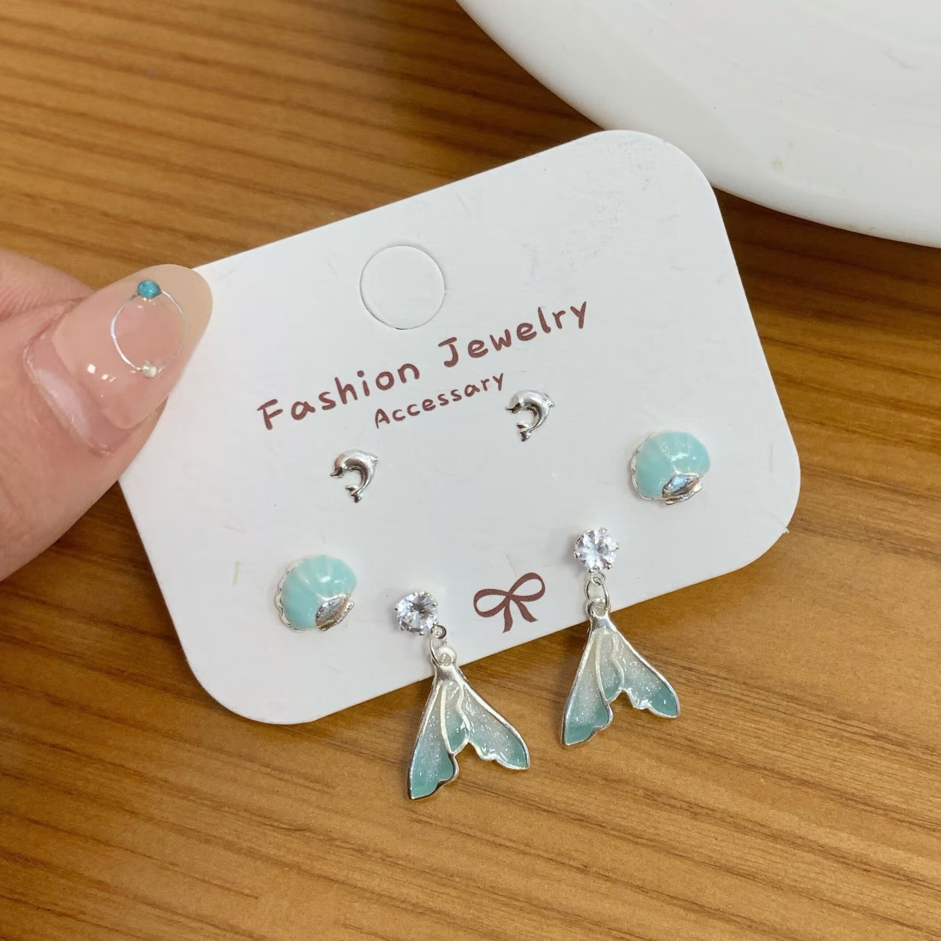 Wholesale Starfish Blue Earrings