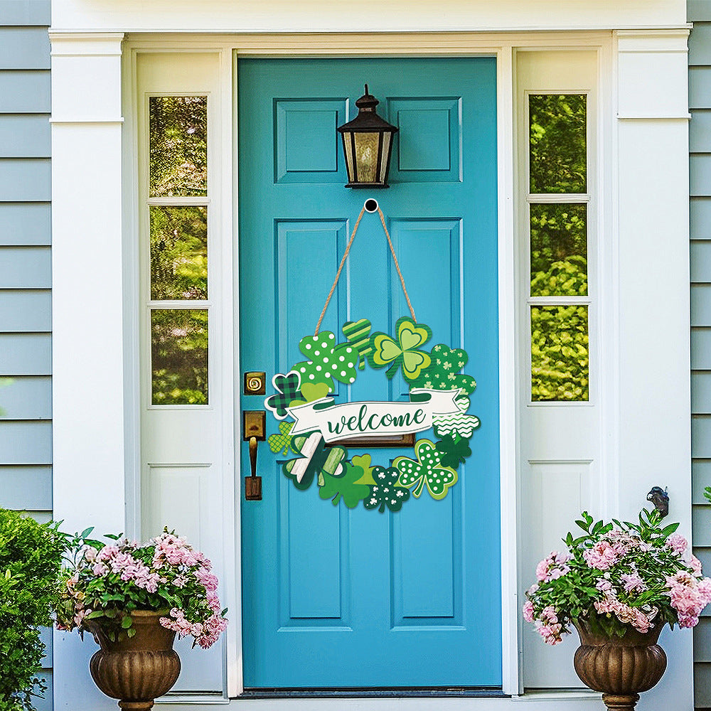 Wholesale St. Patrick's Decorative Wooden Plate Door Hanging Hat Boots Hanging Irish Festival