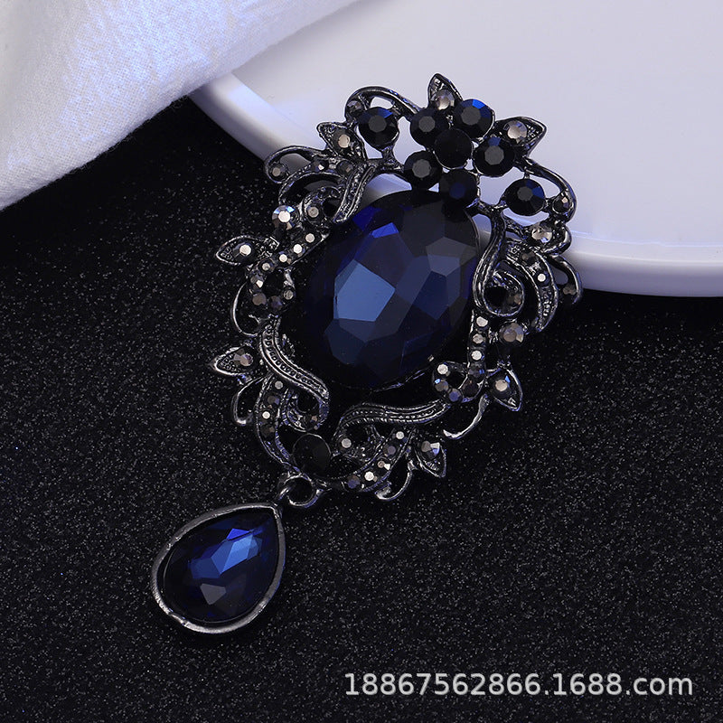 Wholesale  Diamond Pearl Flower Sun God flower brooch gem pendant