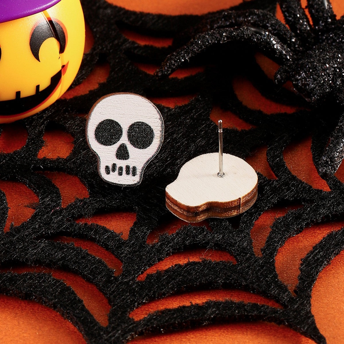 Wholesale Wood ghost  earrings