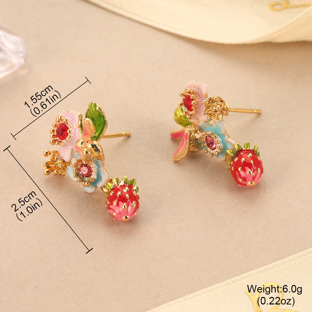 Wholesale Floral Drop Earrings High-End Sensation Summer Atmosphere Ear Jewelry