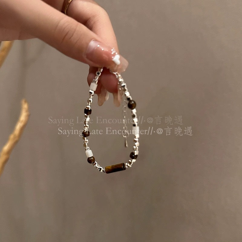 Wholesale Alloy Cat Eye Bead Bracelet for Women,  Trendy Everyday Jewelry Accessory for Gifts