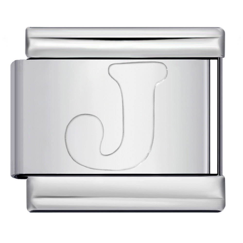 Wholesale Italian Charm Bracelet 9mm DIY Splicing Removable English Letters Stainless Steel Composable Bracelet