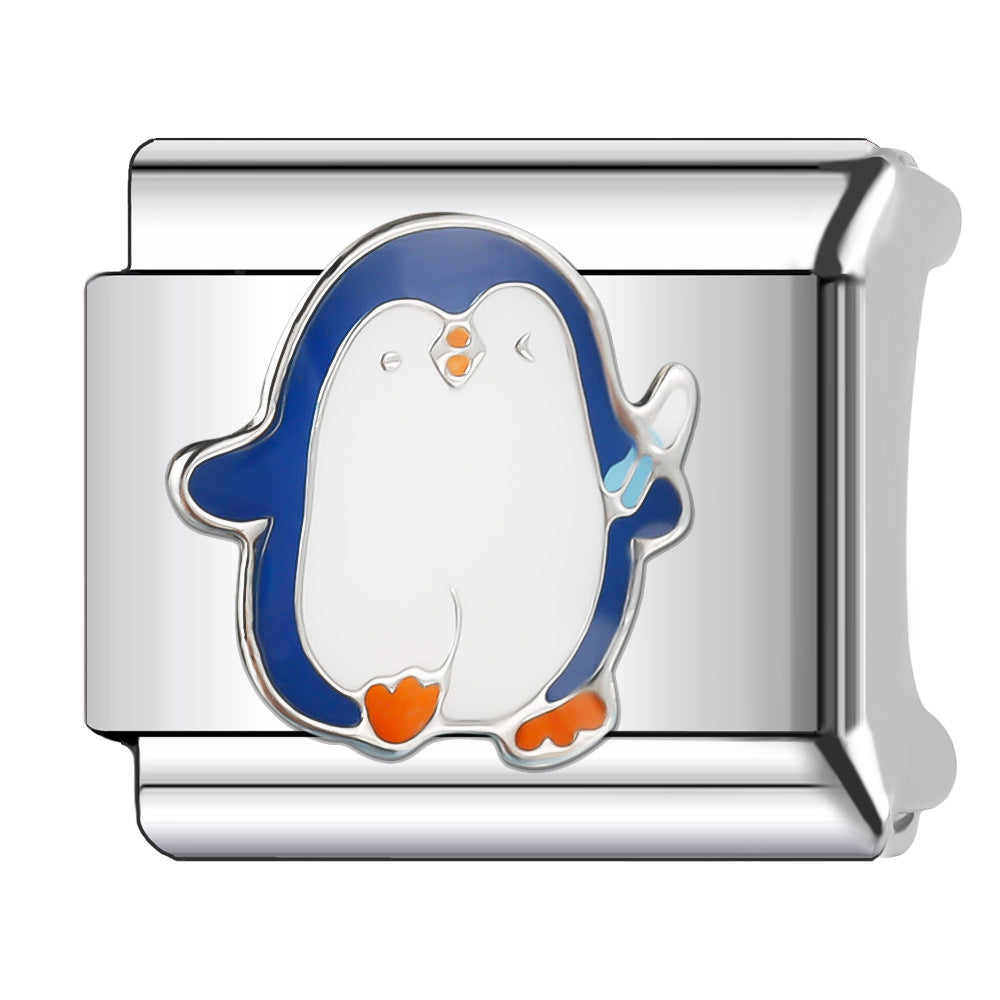 Wholesale Italian Charm Bracelet 9mm DIY Splicing Cute Pet Series Stainless Steel Composable Bracelet