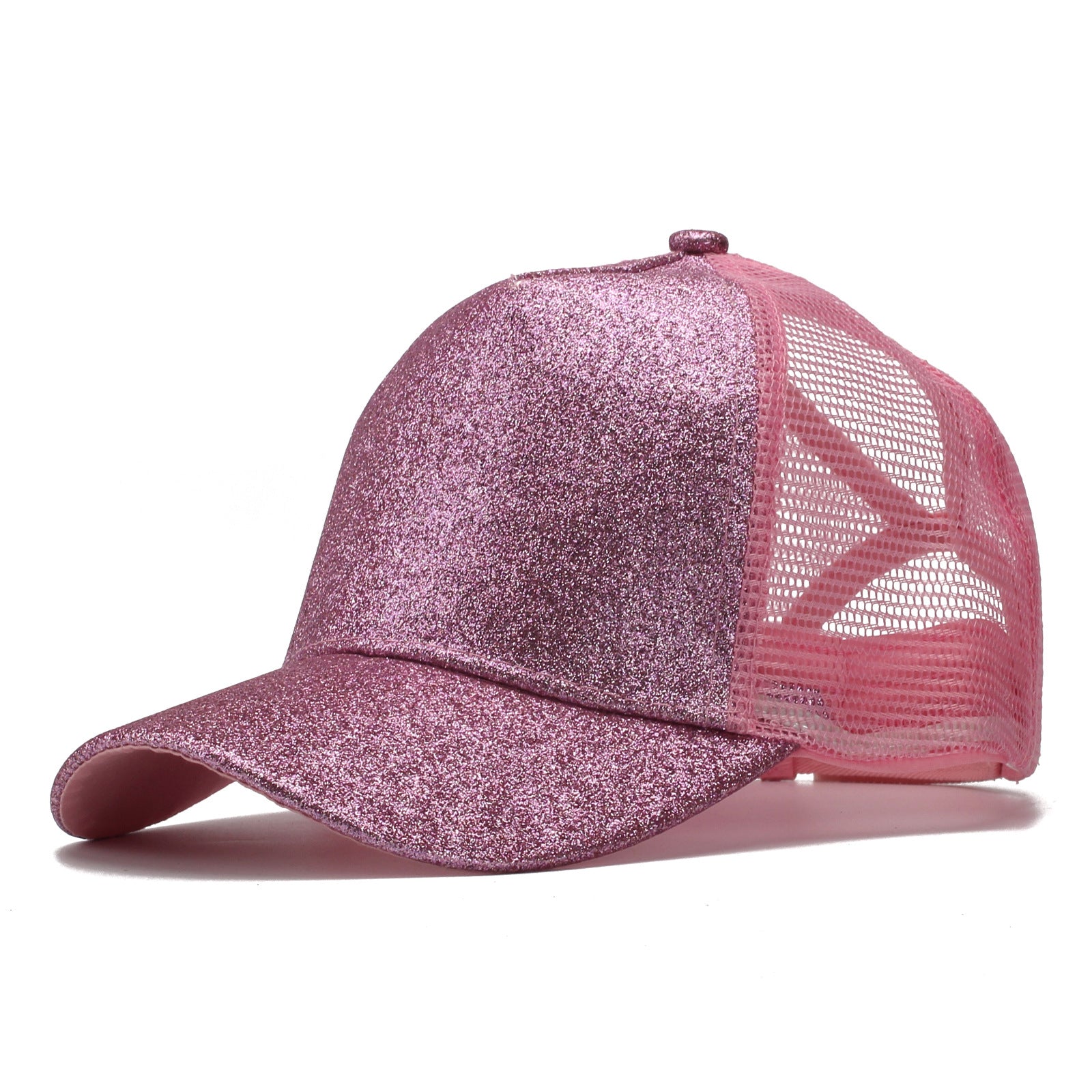 Wholesale Ponytail Cap Glitter Baseball Net Cap Peaked Cap ACC-HT-JingHong003