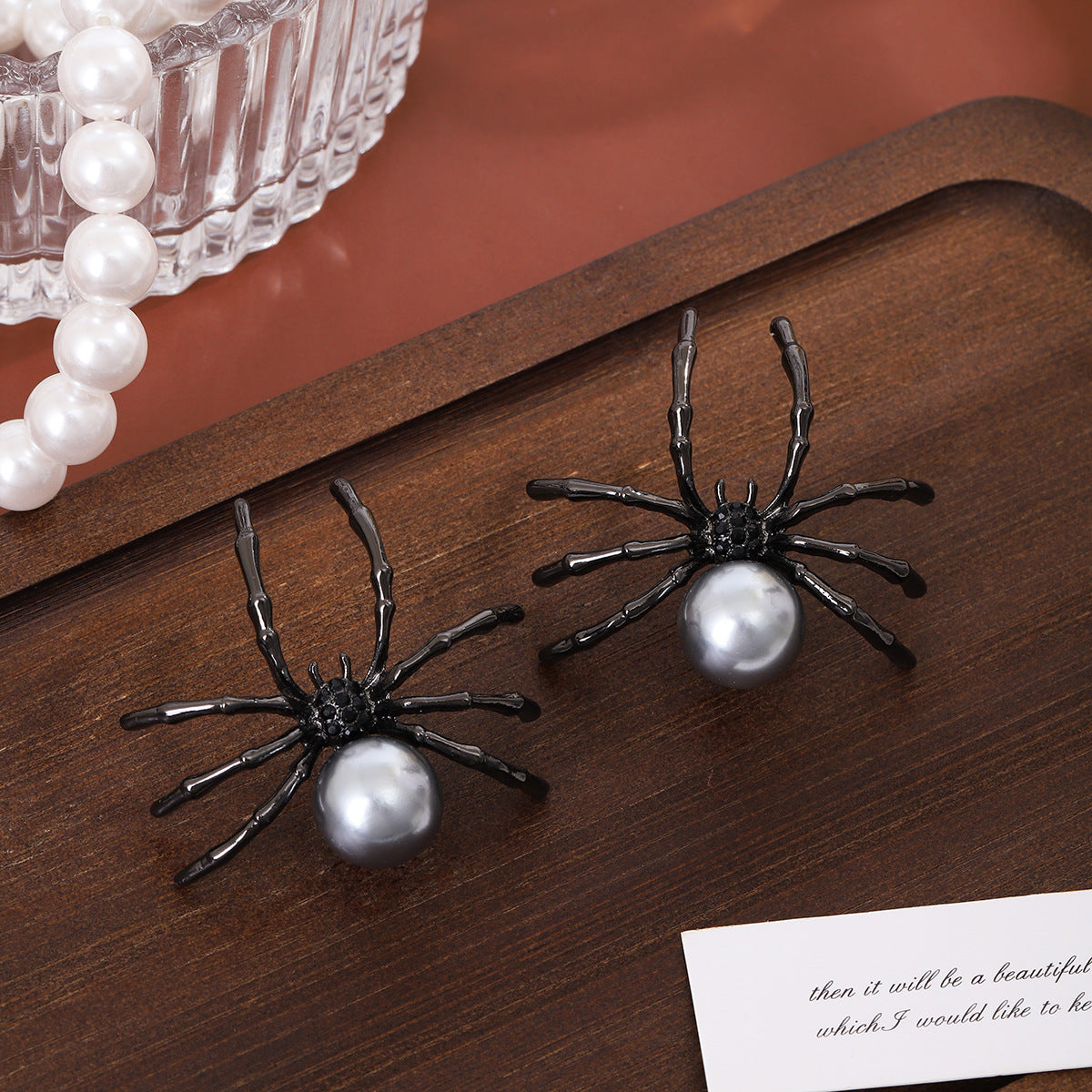 Wholesale Halloween Alloy Spider  Earrings