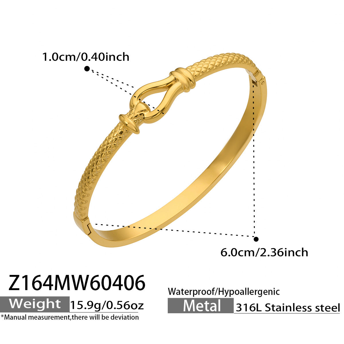 Wholesale Geometric Flower Buckle Bracelet Combination Stainless Steel Plated