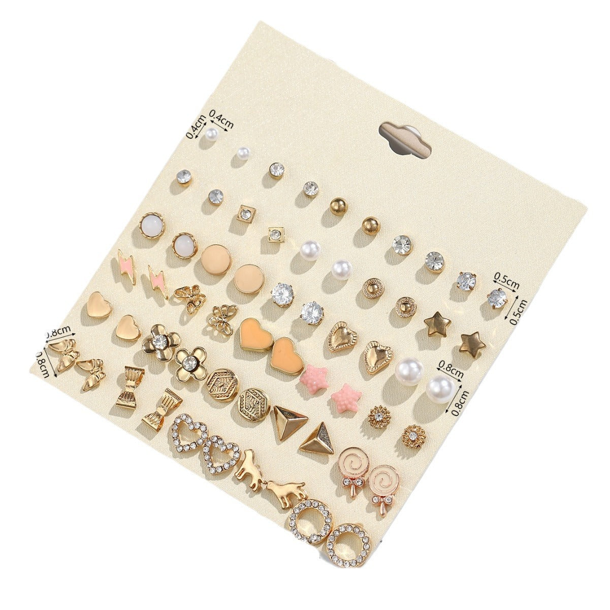 Wholesale 30 pairs/ set of bow flowers starfish butterfly earrings set