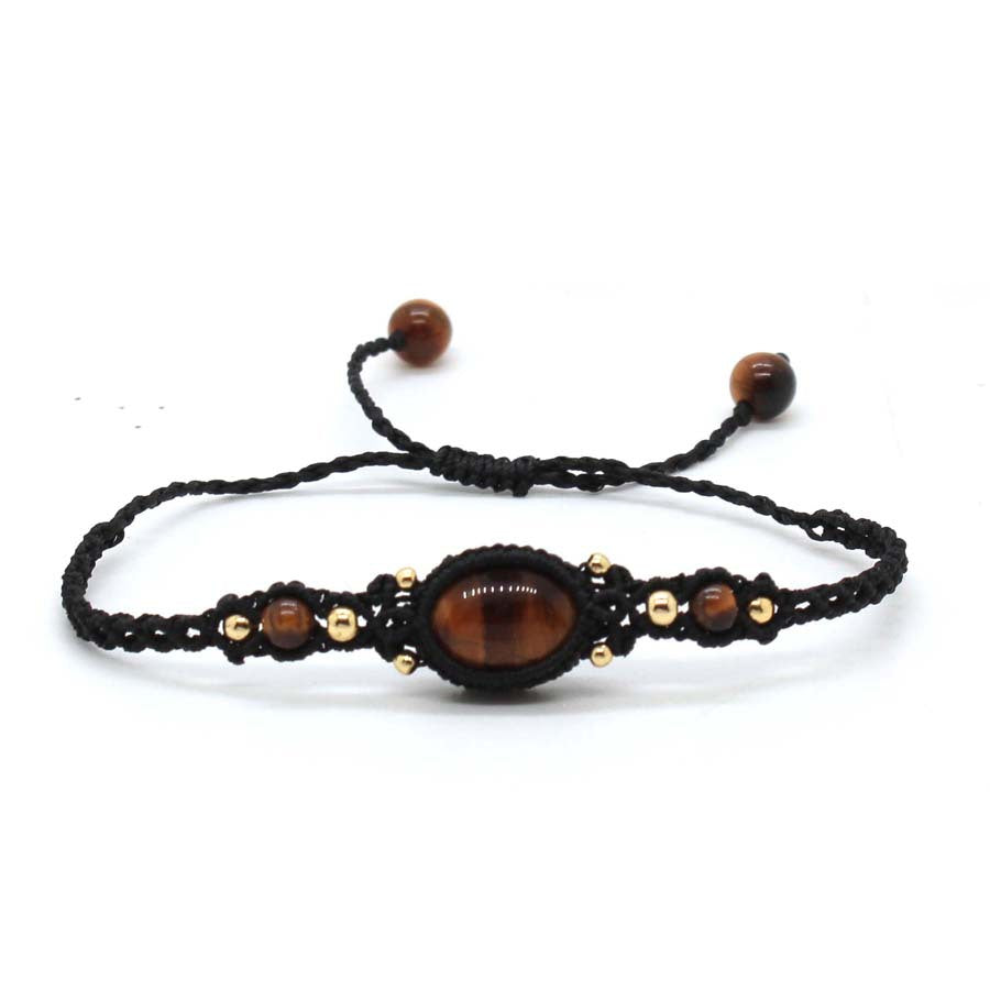 Wholesale Stylish Amethyst Oval Braided Stretch Bracelet For Women Adjustable Everyday Jewelry Accessory Ideal For Boutique Resale