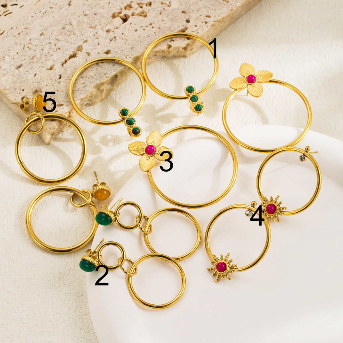 Wholesale Vintage Stainless Steel Hoop Earrings ACC-ES-BP002