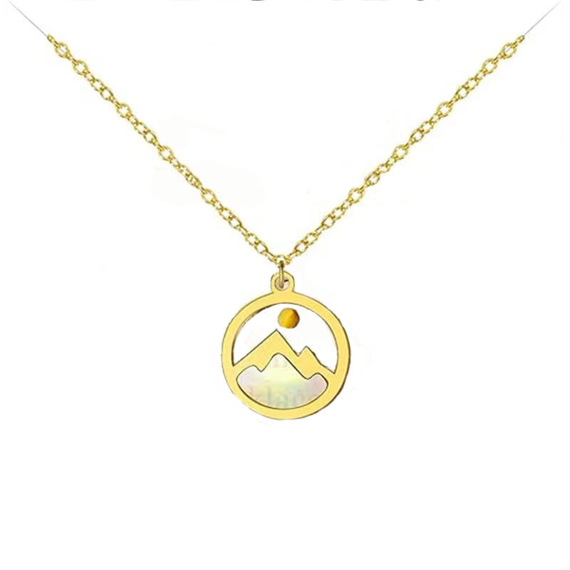 Wholesale Sunset Sea Pendant Necklace Stainless Steel Necklace ACC-NE-Yima005