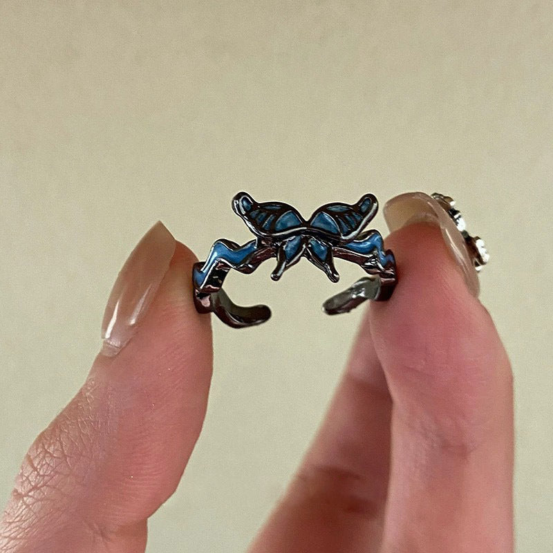 Wholesale Fashion Dream Butterfly Ring For Women Chic Bow Design Zinc Alloy Jewelry Everyday Wear Gift Boutique Resale