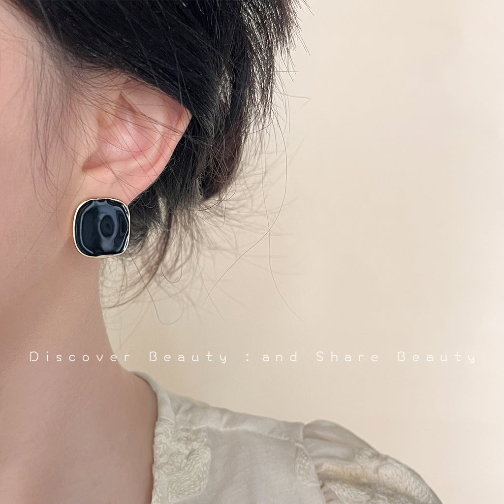 Wholesale  Black Oil Drop Earrings