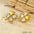 Wholesale stainless steel earrings geometric flowers pearl  earrings