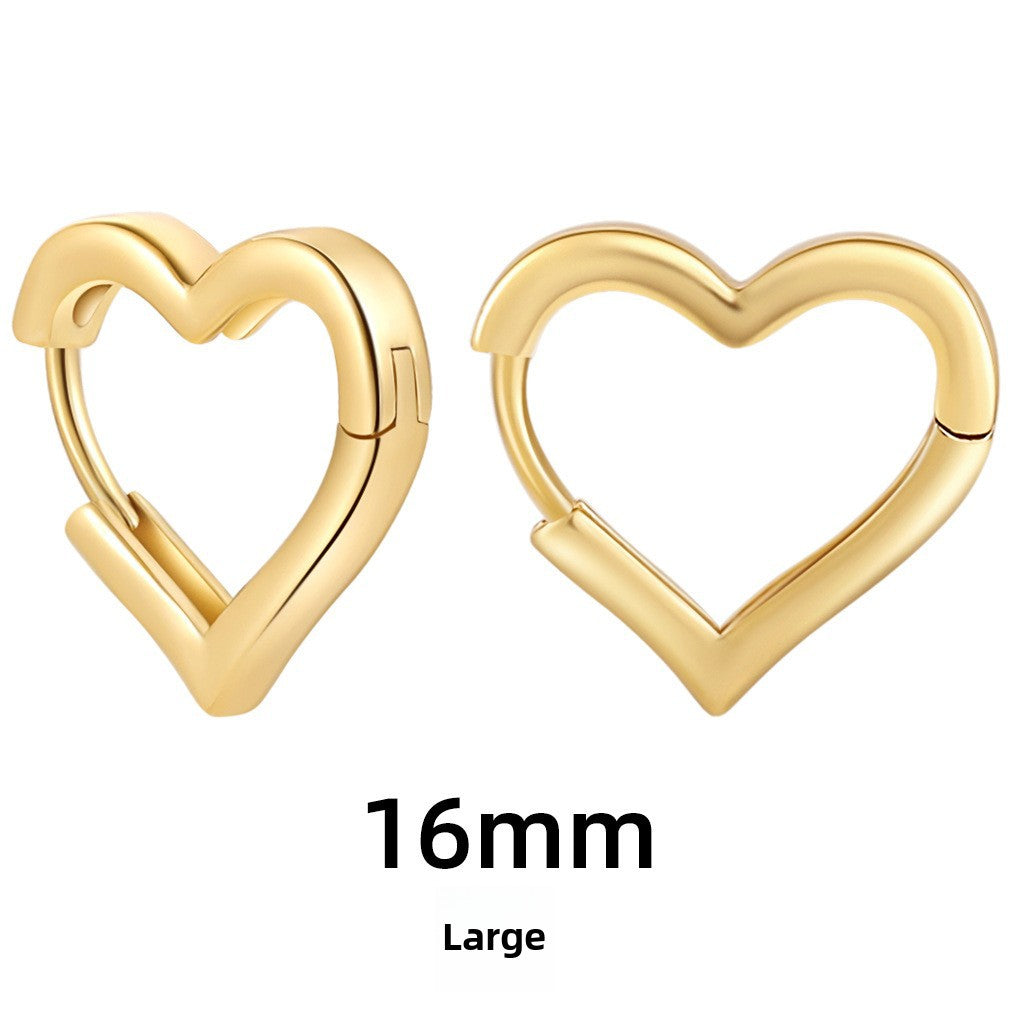 Wholesale Stainless Steel Earrings Hollow Copper Five-pointed Star Love Earrings