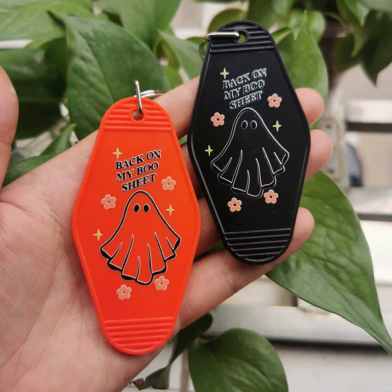 Wholesale Retro Hotel UV Printing Halloween Keychains ACC-KC-MeiXin003