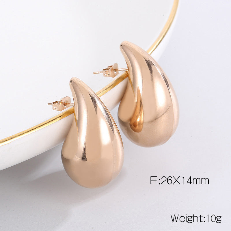 Wholesale Water Drop Earrings Stainless Steel Earrings Hollow Earrings ACC-ES-KaLun003