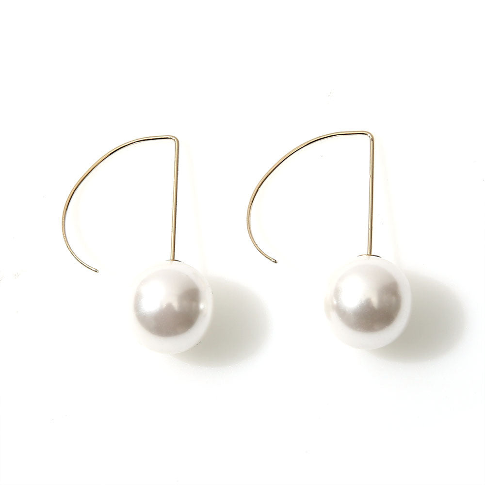 Wholesale  freshwater pearl fish hook handmade earrings