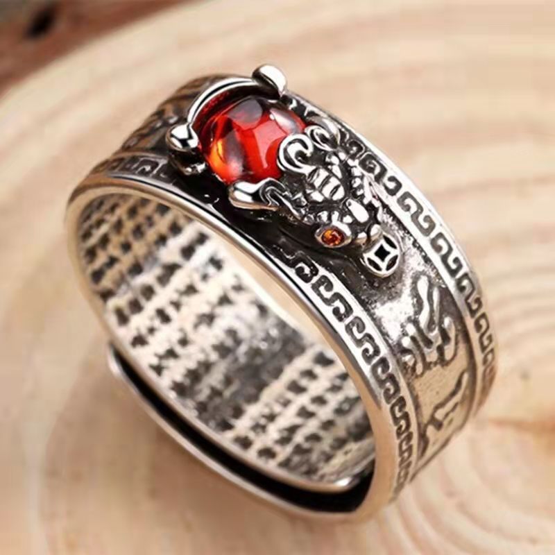 Wholesale Men's Pixiu Ruby Ring ACC-RS-Nisen006