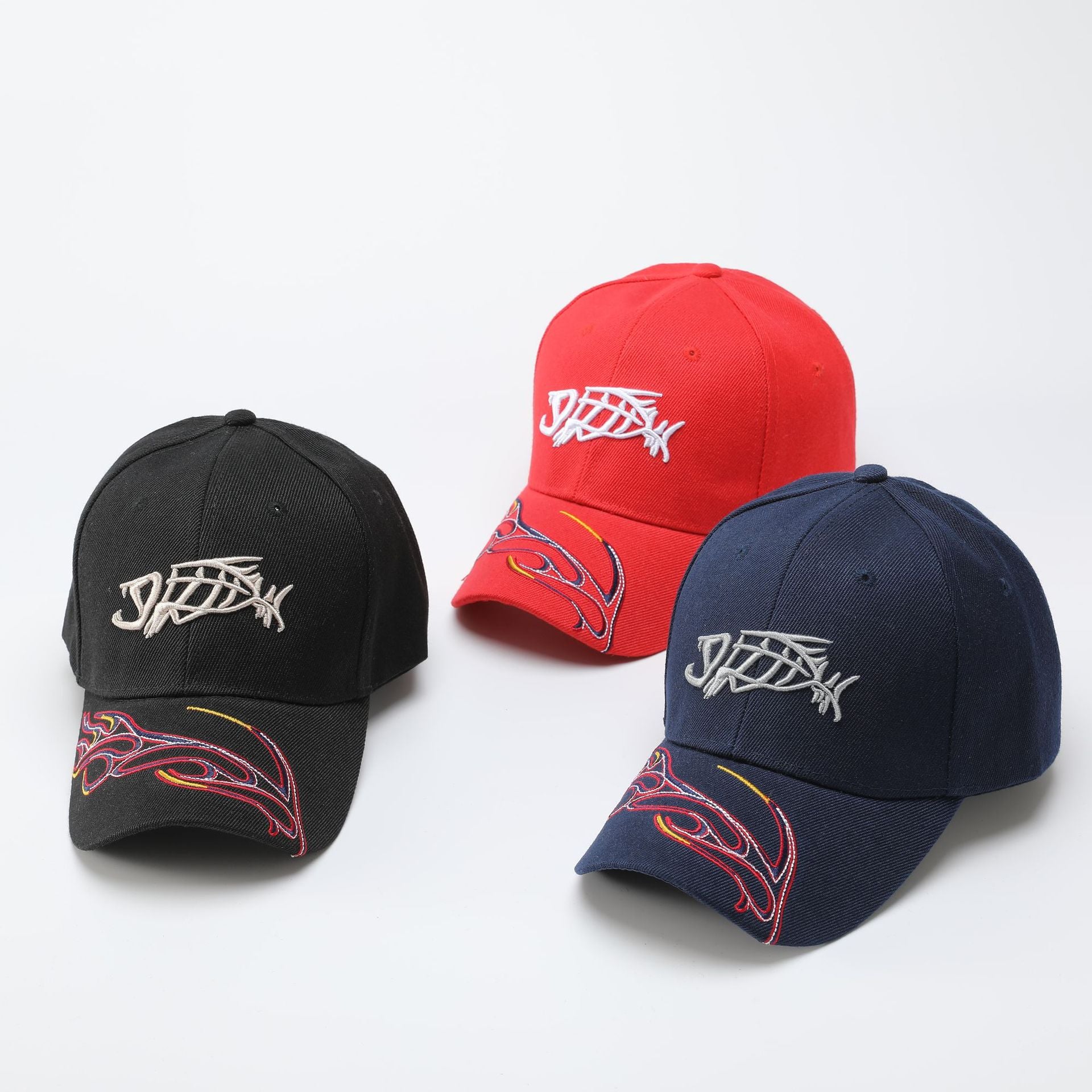 Wholesale Trendy Eagle Embroidery Baseball Cap Sun Protection Adjustable Casual Hat for Men Women
