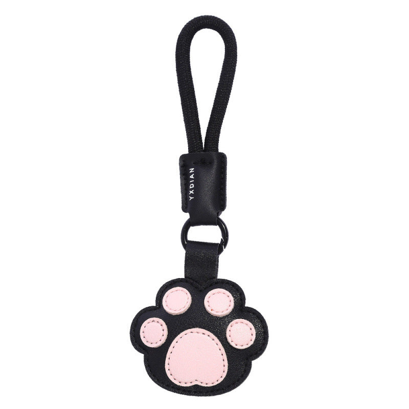 Wholesale Cartoon Cat Paw Leather Keychain Bag Charm For Couples Students Gift