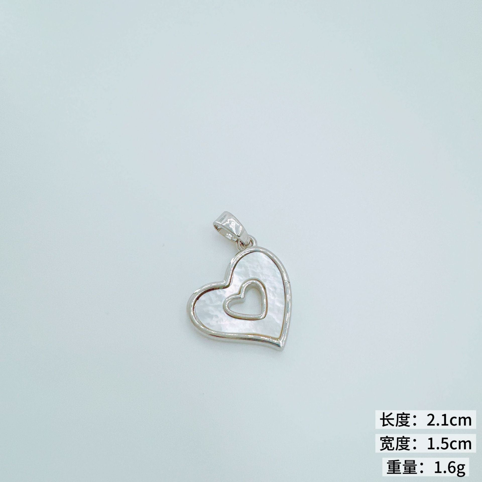 Wholesale DIY Shell Heart Necklace Pendant Gold Plated Fashion Jewelry Accessory Boutique Resale