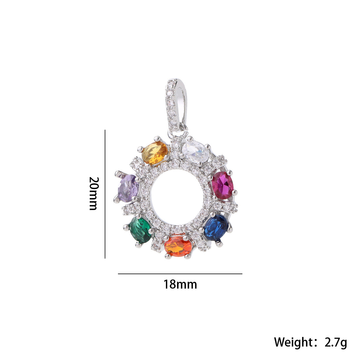 Wholesale Gold Plated Brass Zircon Pendant Snowflake Necklace Charm Elegant Round DIY Jewelry Accessory For Women Casual Boutique Resale
