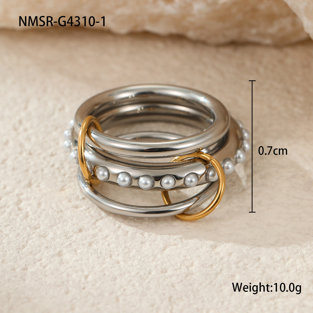 Wholesale  stacked color matching stainless steel ring