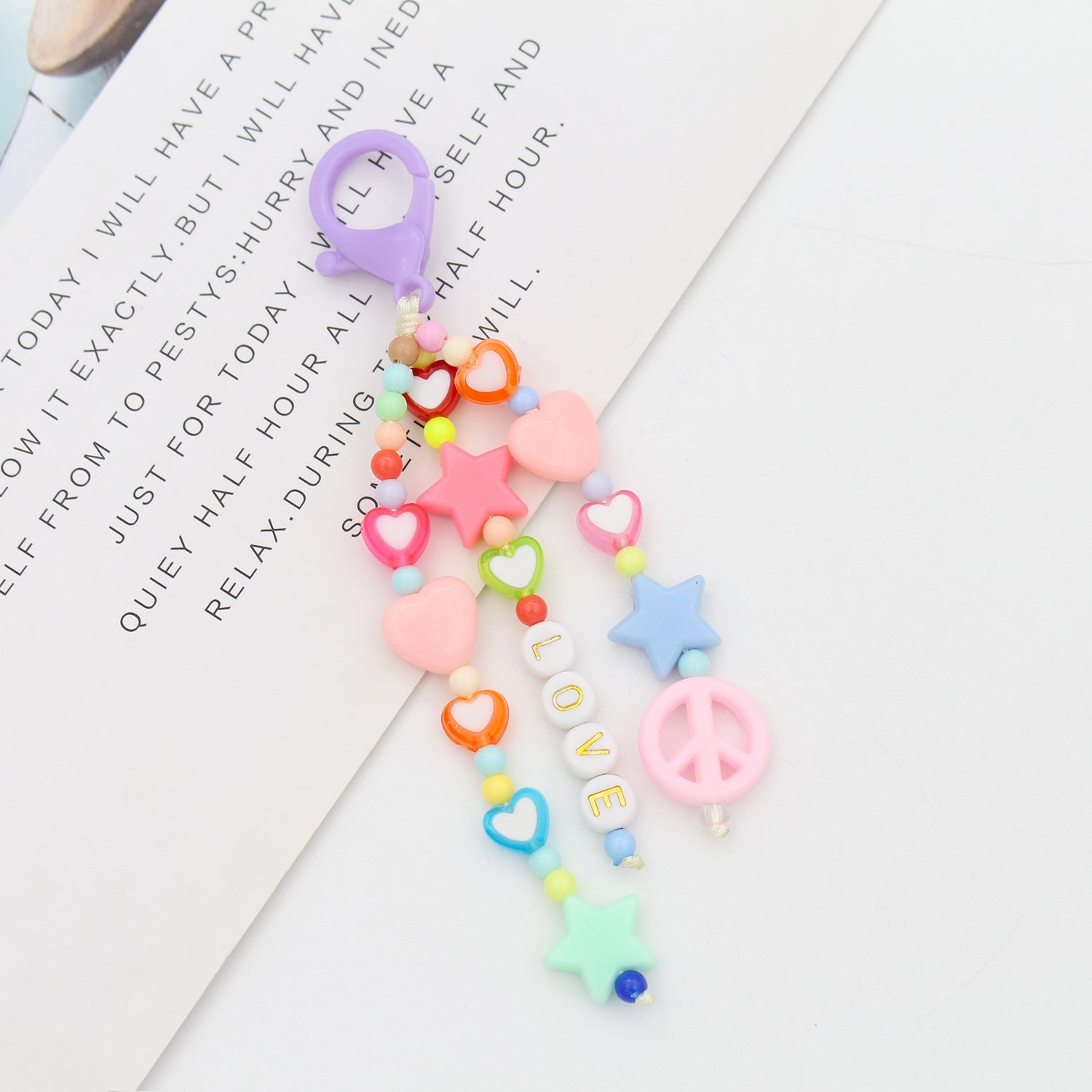 Wholesale Cartoon Small Tassel Hook Beaded Keychains ACC-KC-Jiuxing001