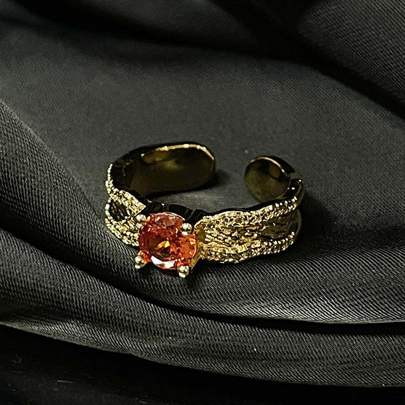 Wholesale Antique Style Blati Gold Irregular Hollow Open Ring ACC-RS-JiuHao005