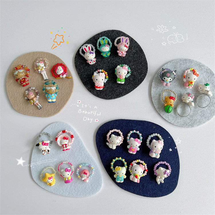 Wholesale  Beaded Cat Ring