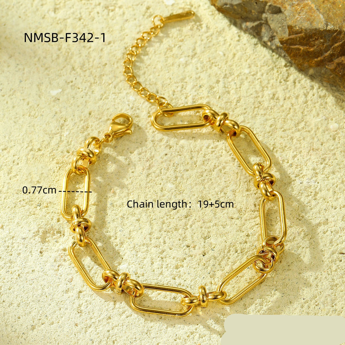 Wholesale  Plated 18K Gold Stainless Steel Inlaid Zircon Bracelet