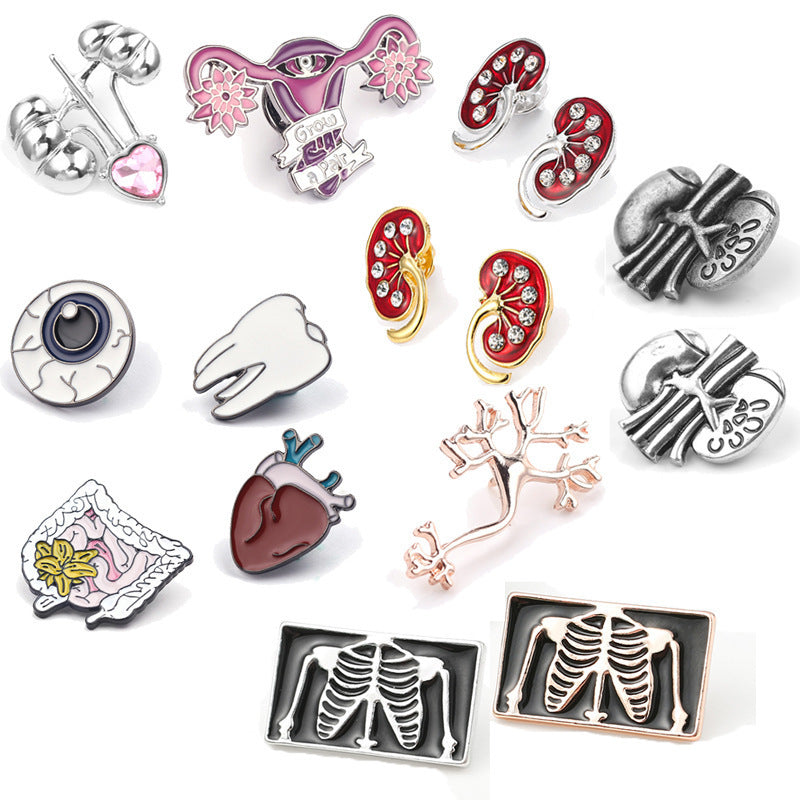 Wholesale Alloy Human organ brooch