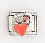 Wholesale 5pcs Italian Charm Bracelet 9mm DIY Splicing Heart Series Stainless Steel Composable Bracelet