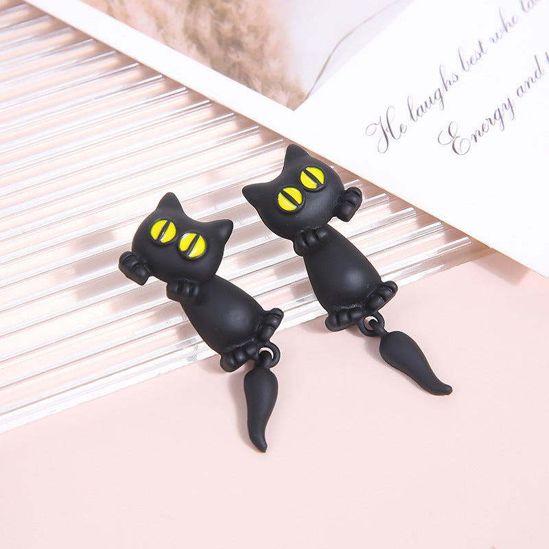 Wholesale cute cat animal stud earrings