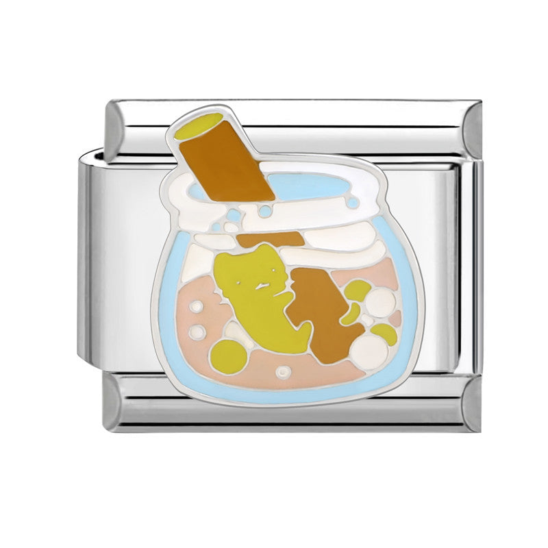 Wholesale  Italian Charm Bracelet 9mm DIY Splicing Removable Titanium Steel Cartoon Dripping Oil Composable Bracelet