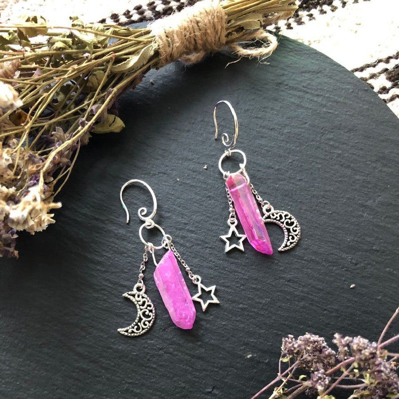 Wholesale  Gothic crystal white crystal earrings