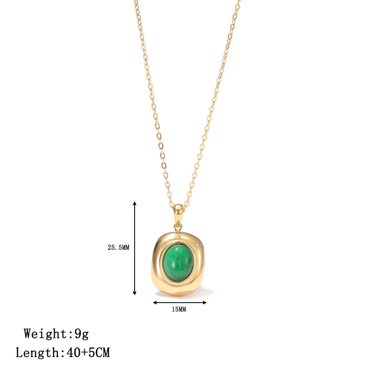 Wholesale Emerald Titanium Steel choker Necklace