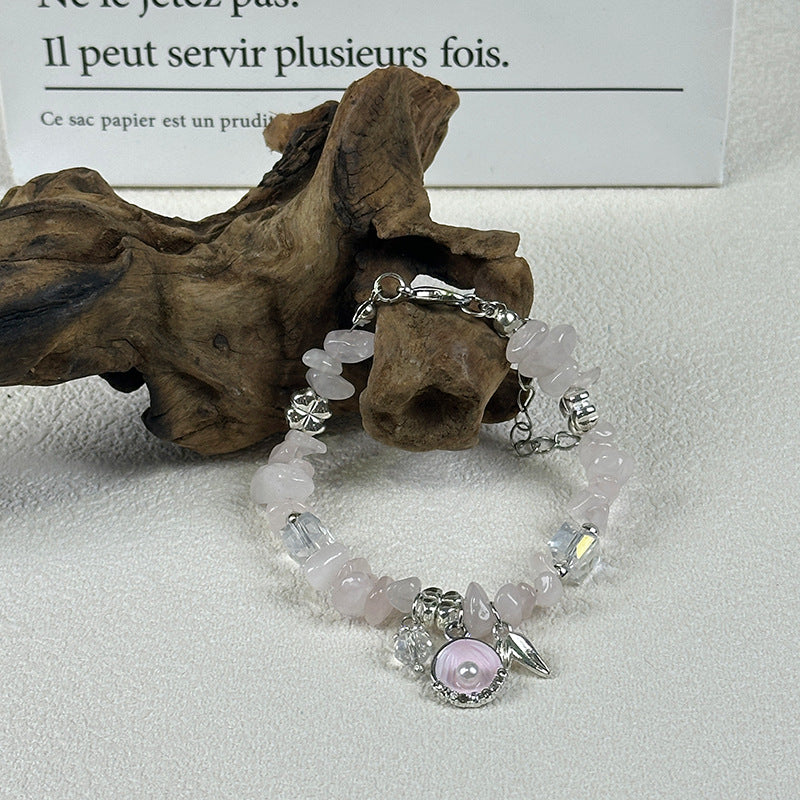 Wholesale  natural crystal irregular gravel bracelet