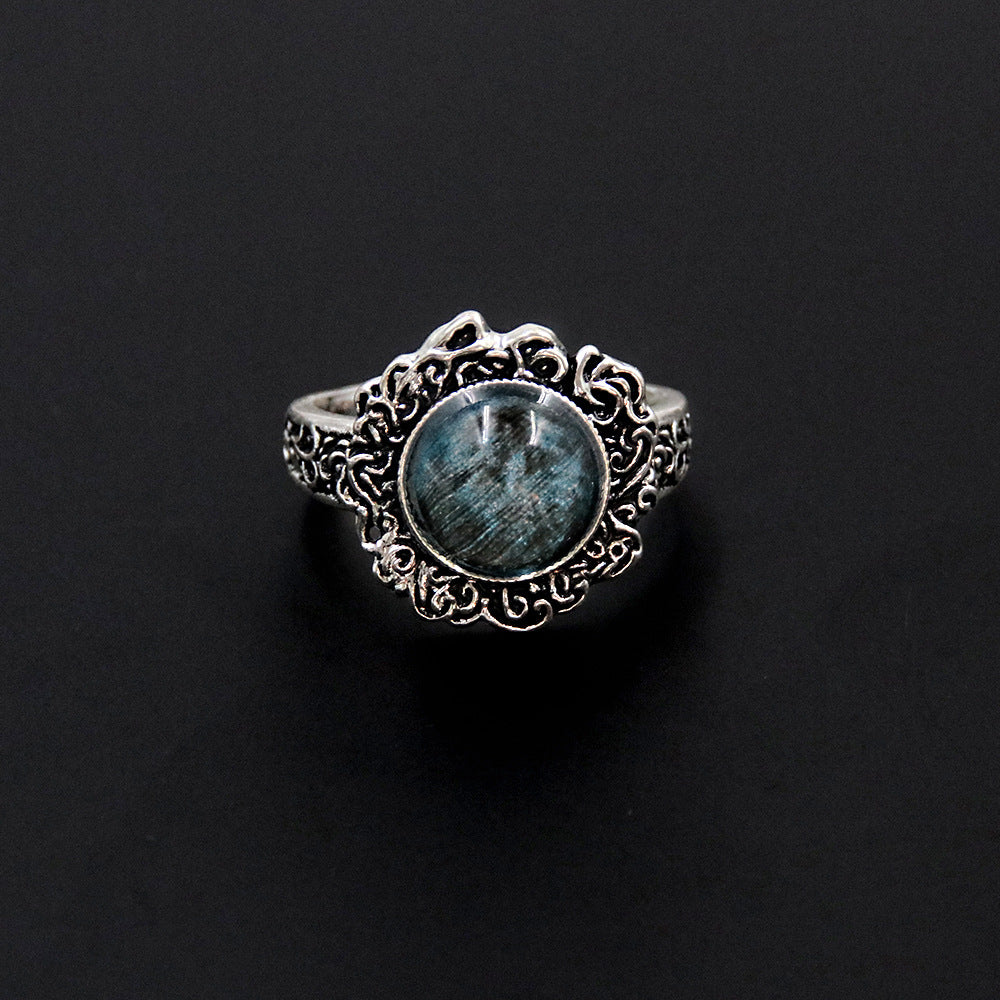 Wholesale Dark Moon Ring Retro Open Style Metal Electroplated Fashion Jewelry Accessory Gift