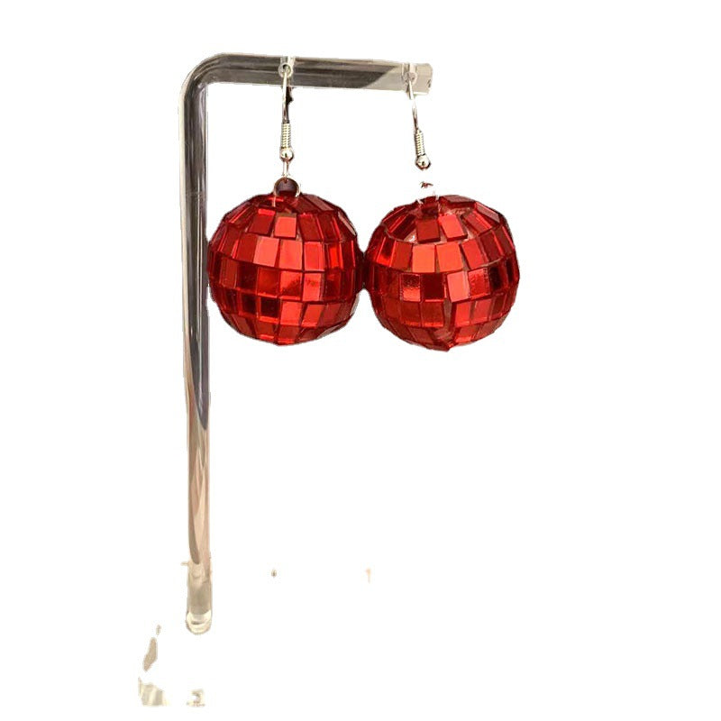Wholesale  American retro disco earrings disco laser light ball earrings