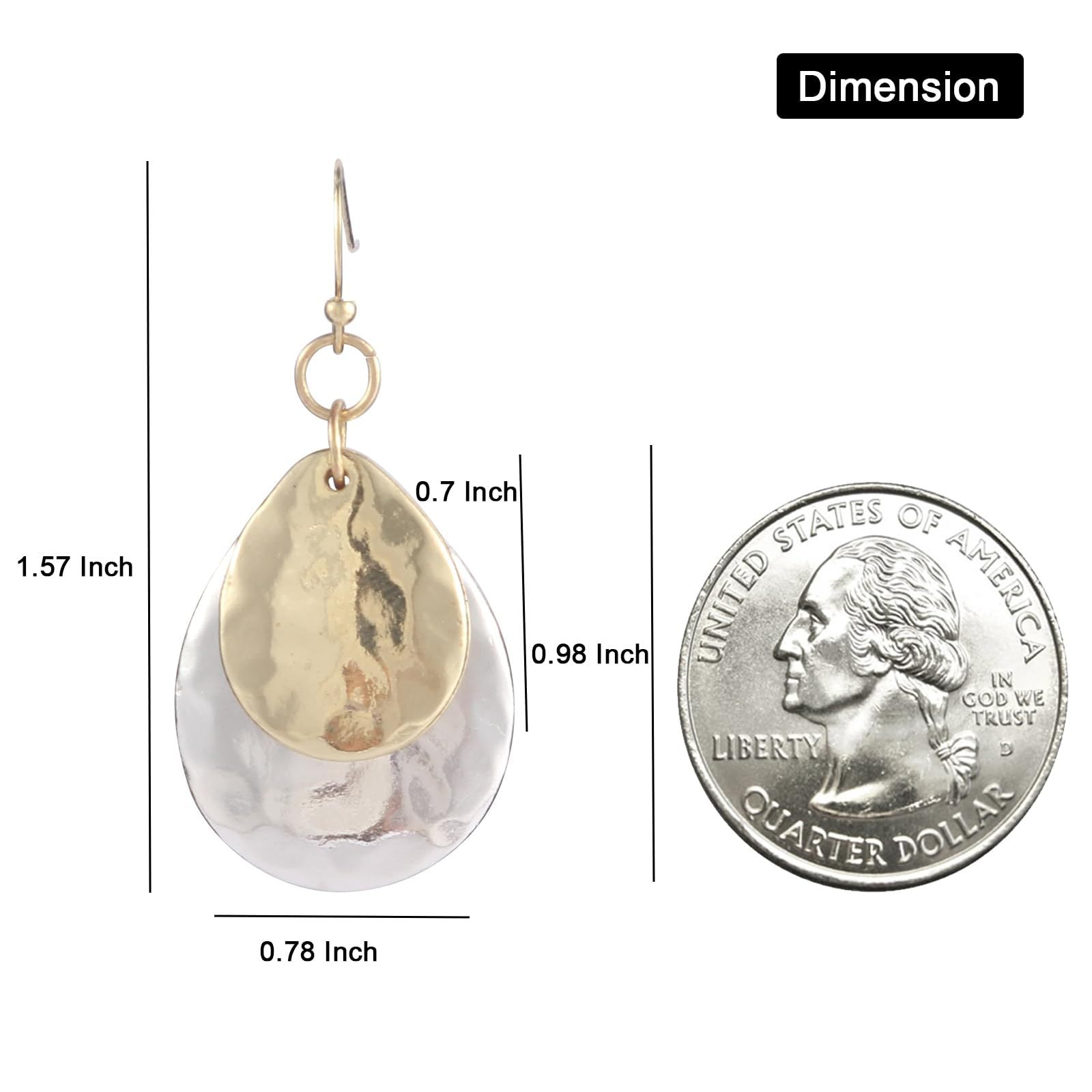 Wholesale Copper Plated Two-Tone Geometric Earrings for Women Chic Jewelry Accessory